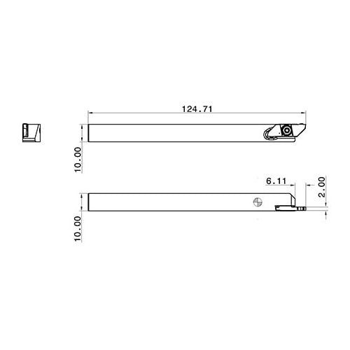 Porta Inserto Izq. Para Ranurado/torneado Mango 10x10 Torno - Image 3