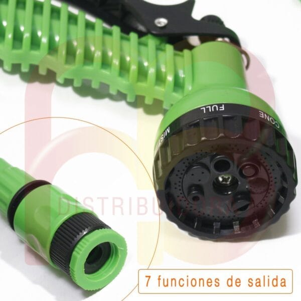 Manguera De Riego Expandible De Latex 23 Mts C/ 7 Funciones: imagen 3