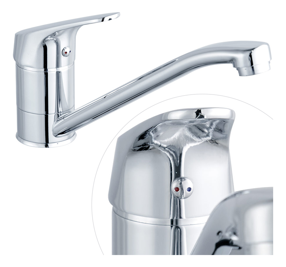 Griferia Canilla Para Cocina Monocomando Horizontal Cromado